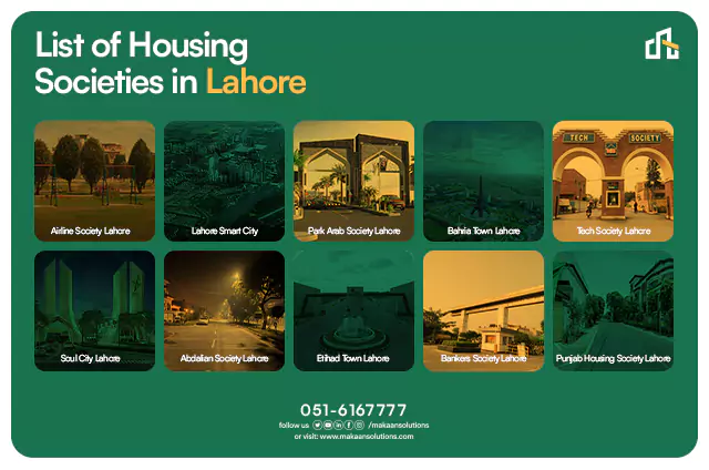 Housing Societies In Lahore 2023 For Investment Residency