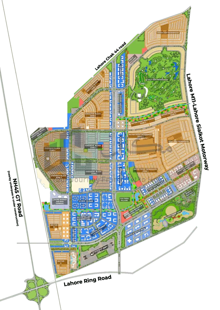 Lahore Smart City Residential Map