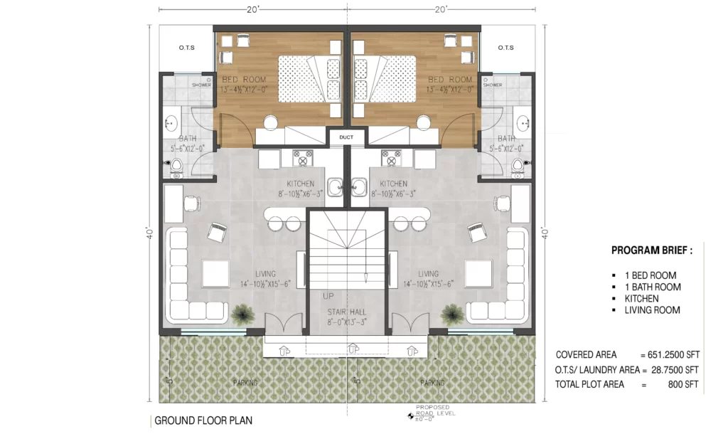 harmony park 3.5 marla villa apartments layout plan