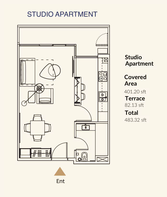 one capital studio apartment