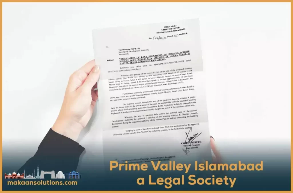 Prime Valley Islamabad NOC Approved Blog