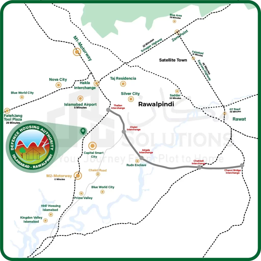 dha phase 9 islamabad location map