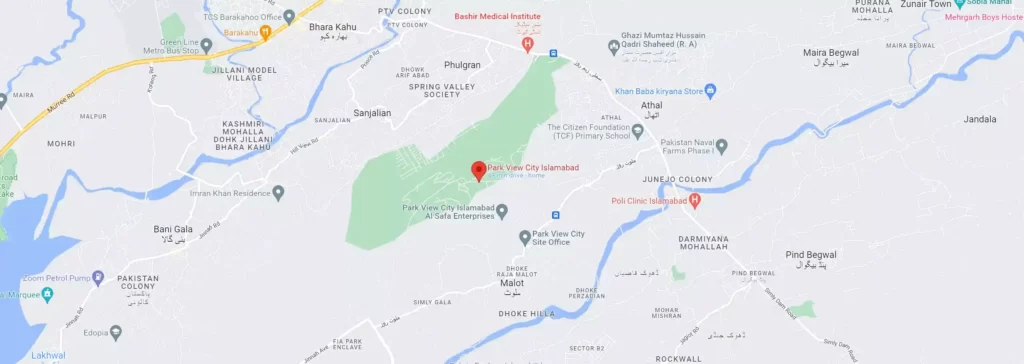 Park View City Islamabad Map