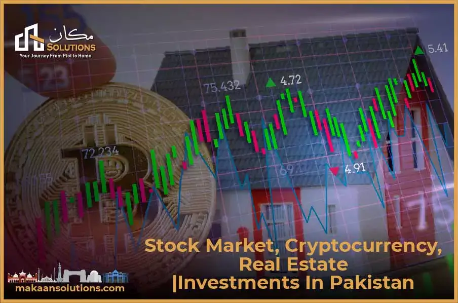 Stock market, Cryptocurrency, Real Estate Investments in Pakistan blog