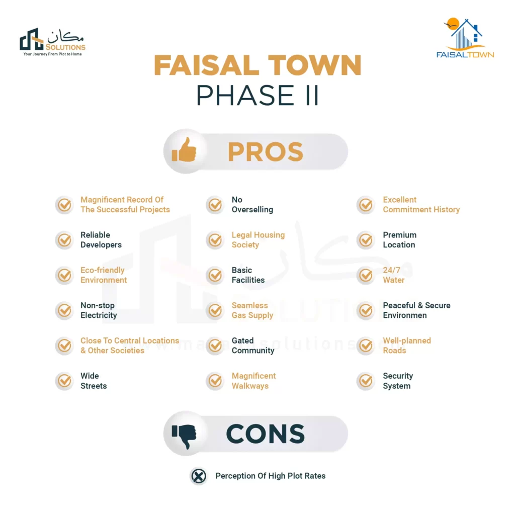 Faisal Town Pros and Cons Image