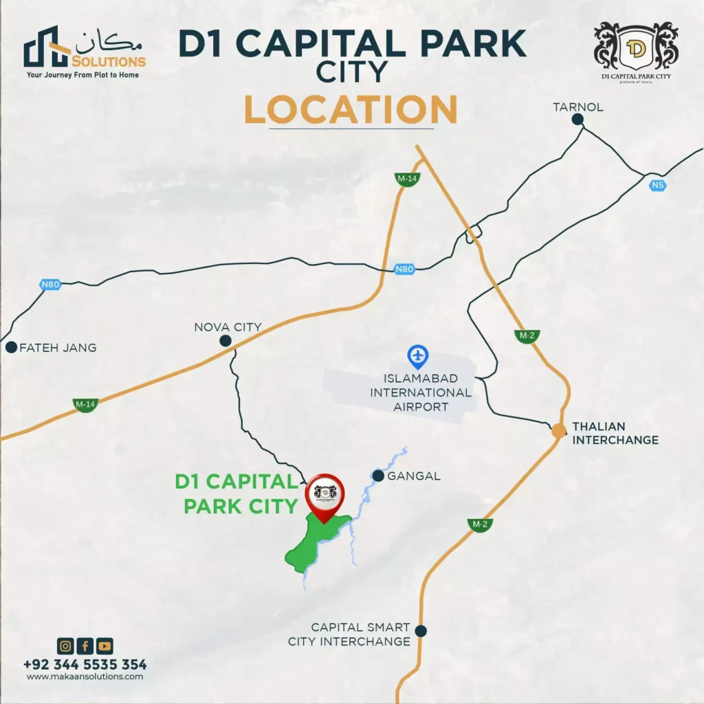 D Capital Park City Islamabad Location Map Payment Plan