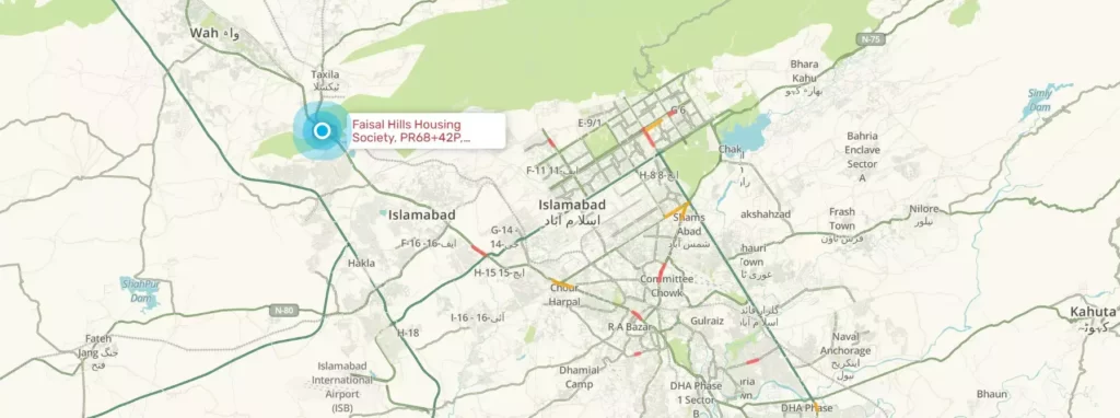 faisal hills islamabad map