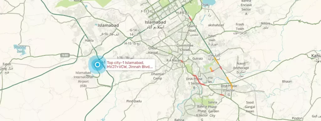 Top City Islamabad Map