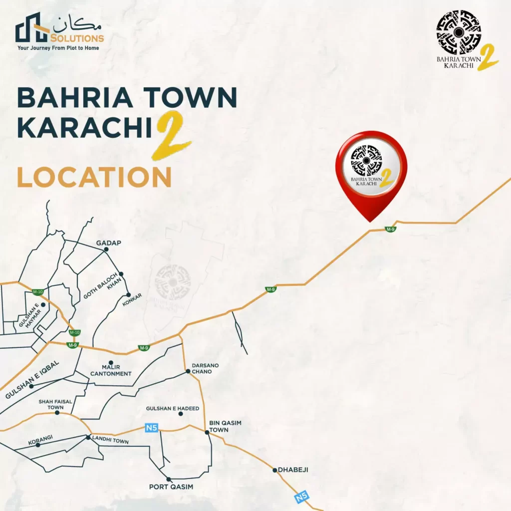 bahria town karachi 2 location