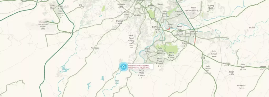 Rose Valley Rawalpindi Google location