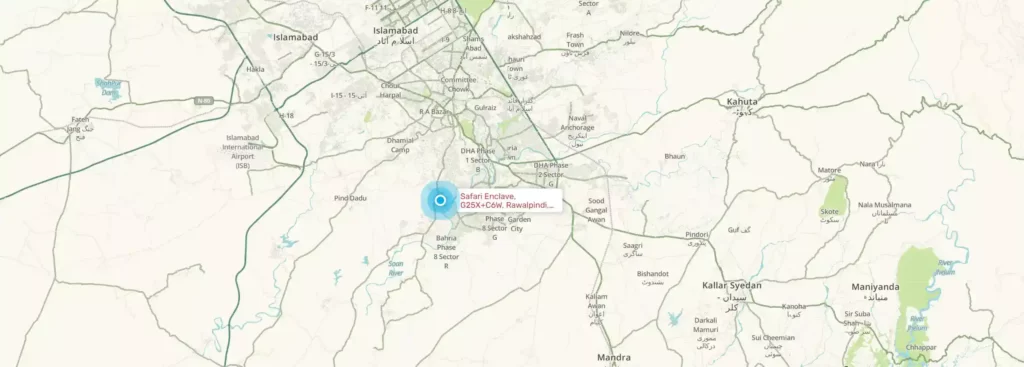 Safari Enclave Islamabad Map