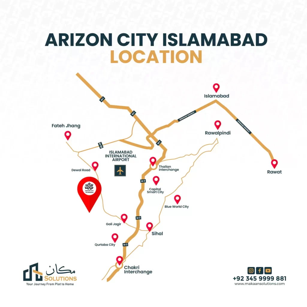 arizon city islamabad location
