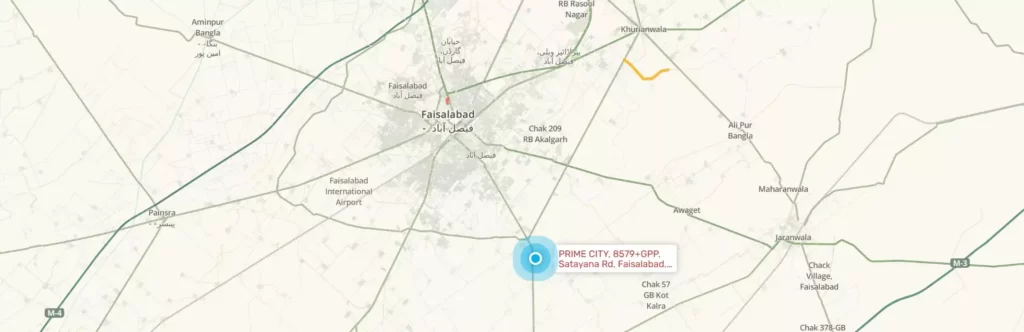 Prime City Faisalabad google Location image