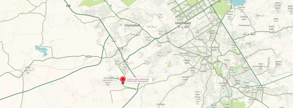 capital valley islamabad location map