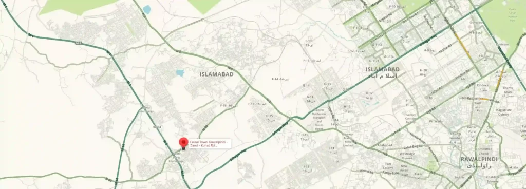 faisal town islamabad location map