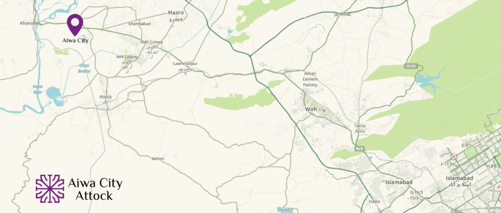 aiwa city attock location, aiwa city attock map