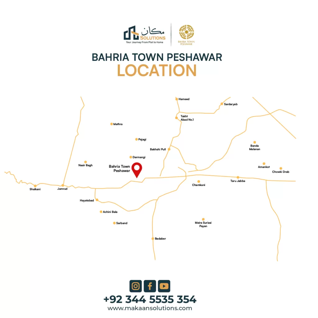 bahria town peshawar location