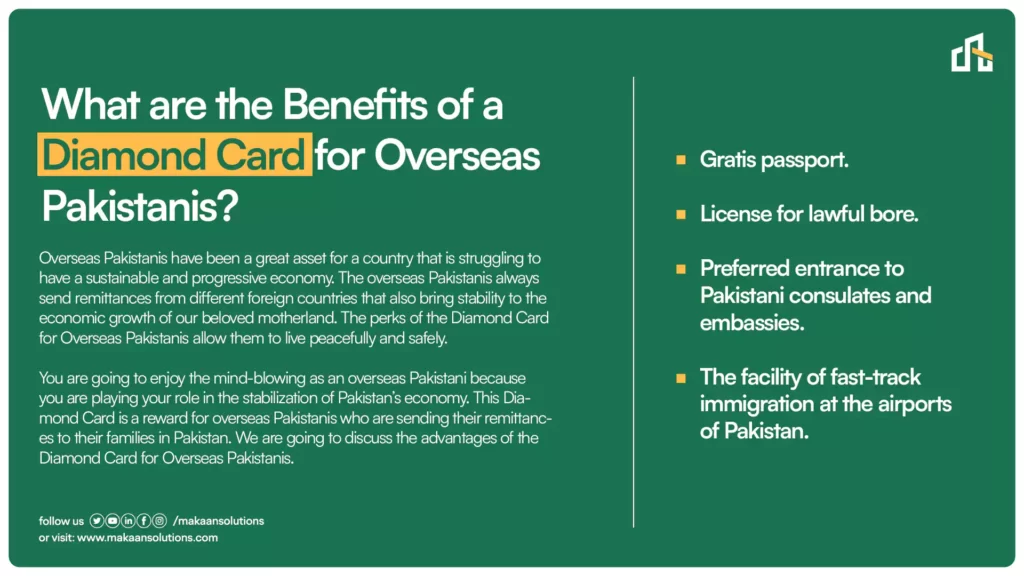 Benefits Diamond Card for Overseas Pakistanis