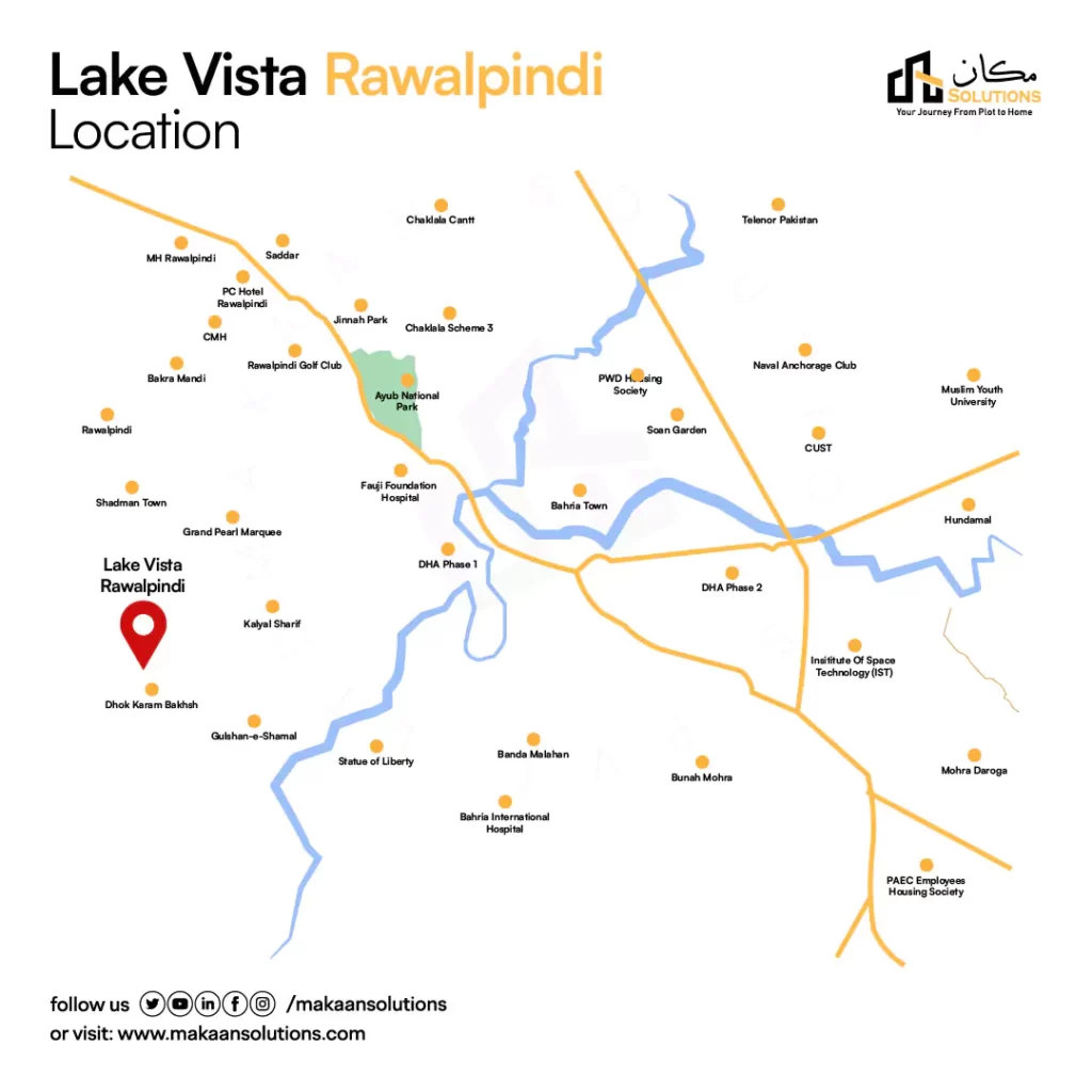 lake vista rawalpindi location