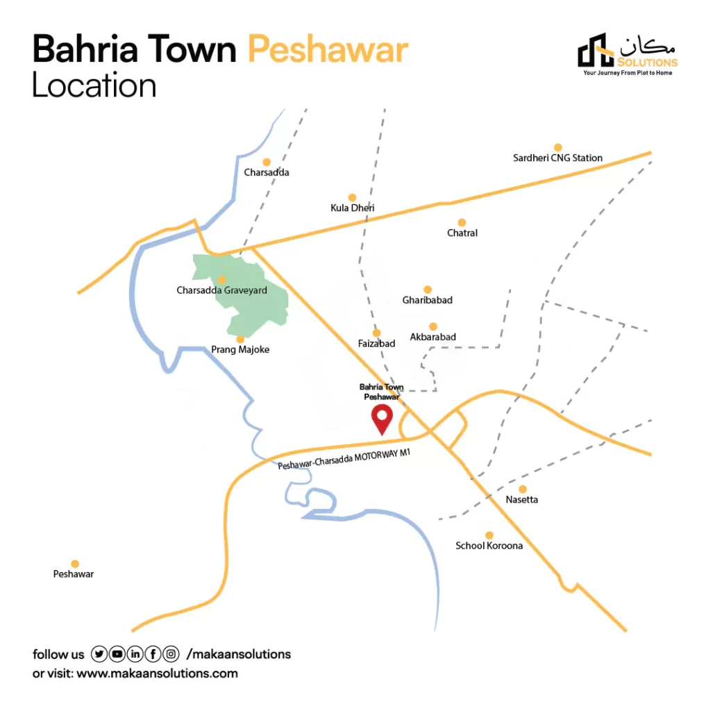 bahria town peshawar location