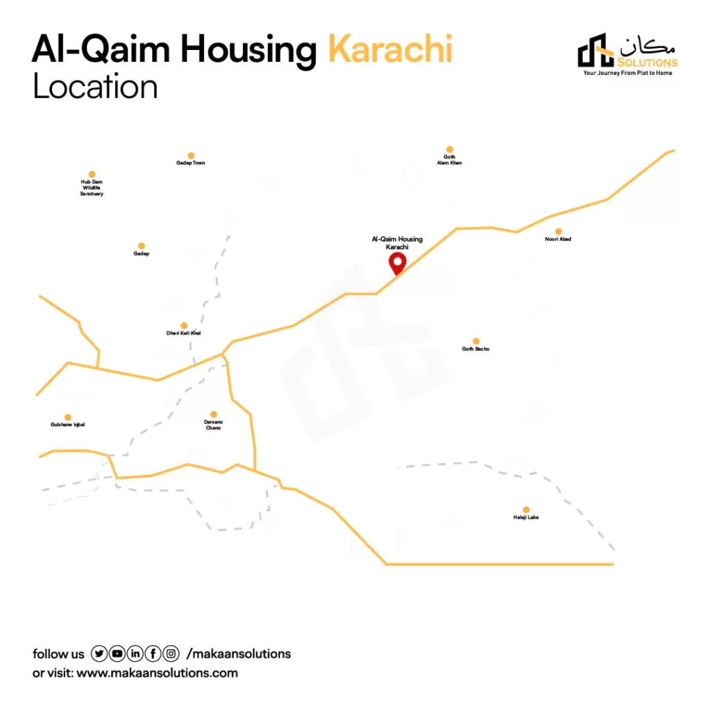 al-qaim housing karachi location