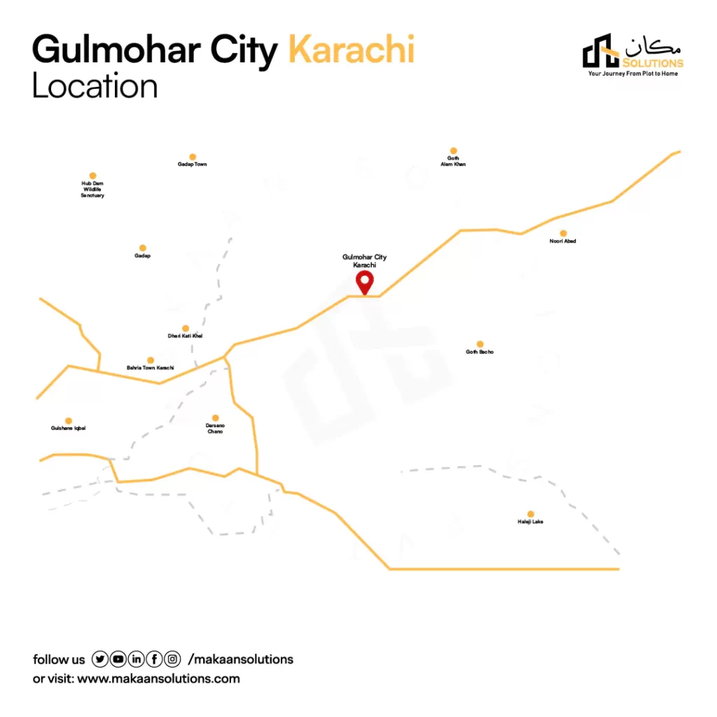 gulmohar city karachi location