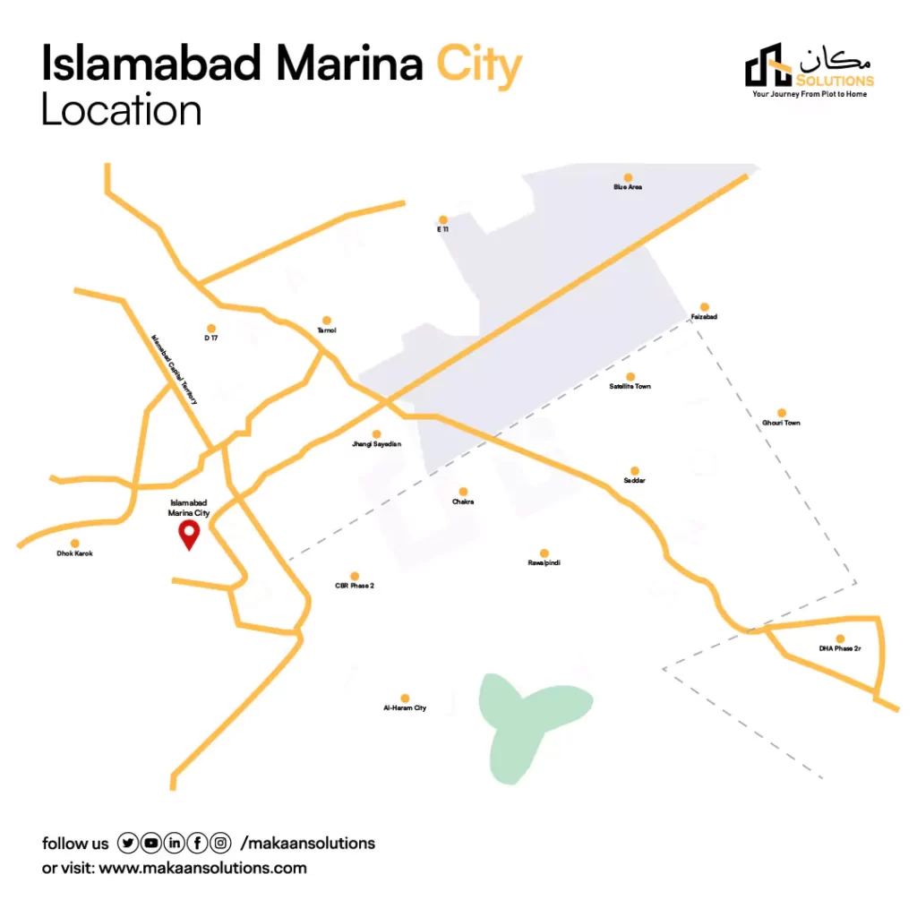 islamabad marina city location