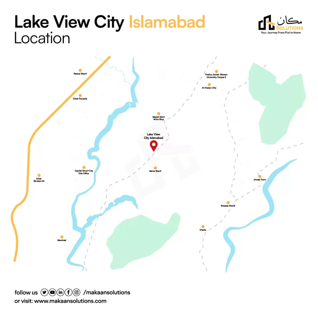 lake view city islamabad location