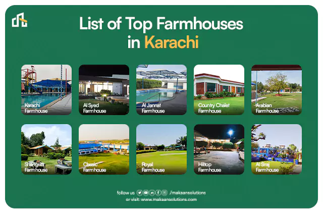 list of top farmhouses in karachi
