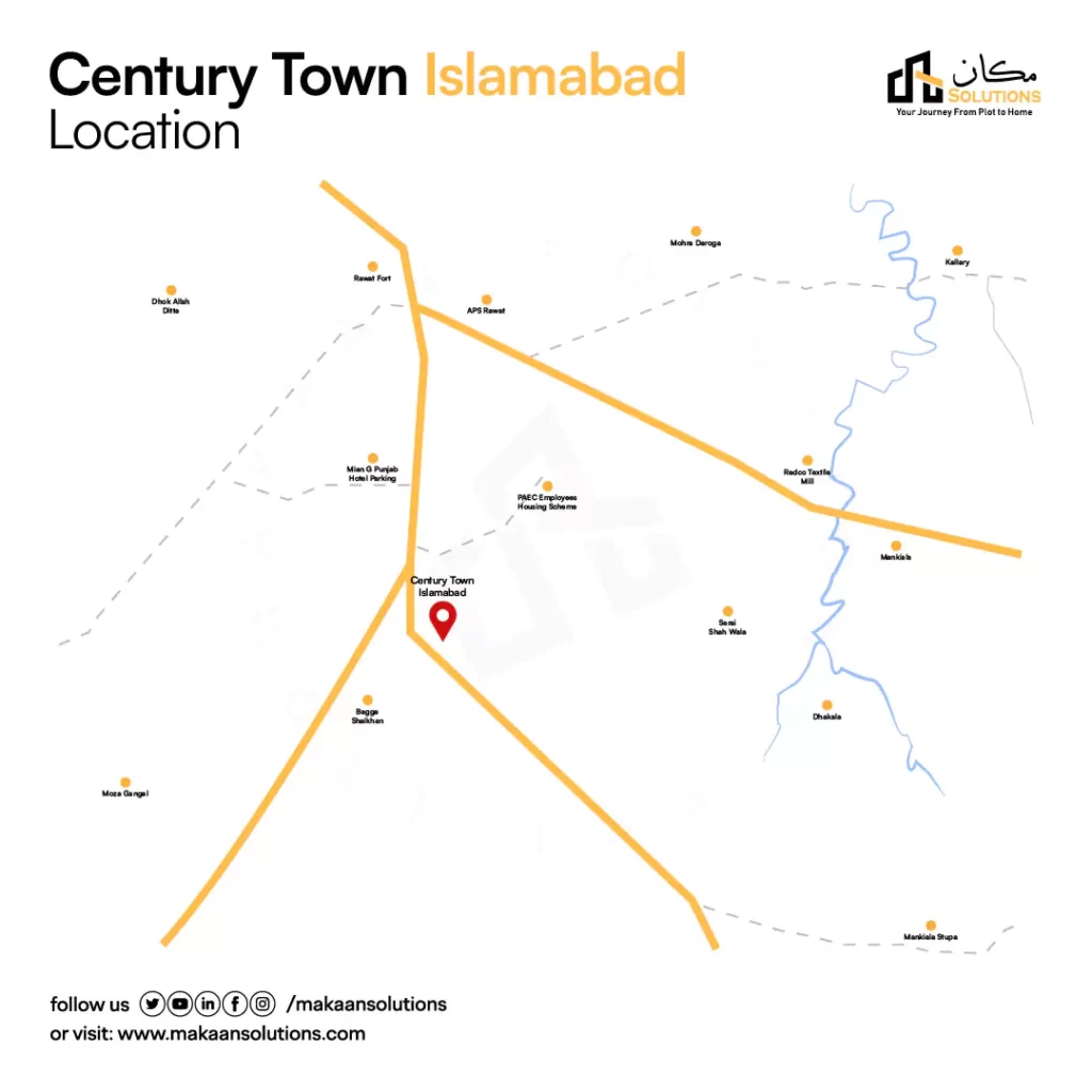 century town islamabad location