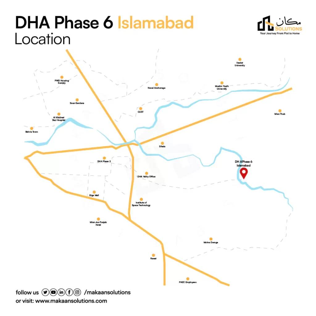 dha phase 6 islamabad location
