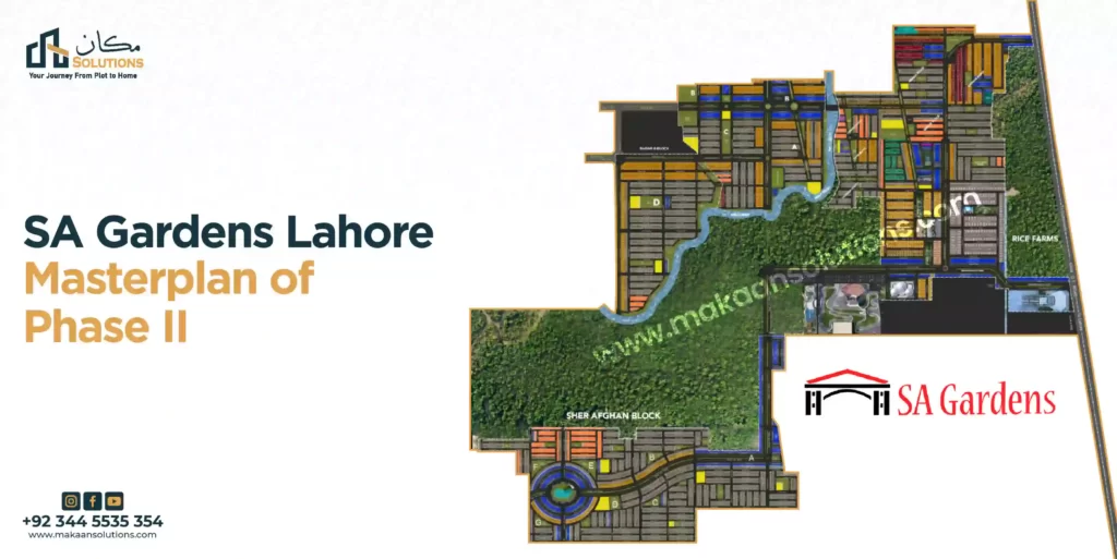 sa gardens lahore master plan