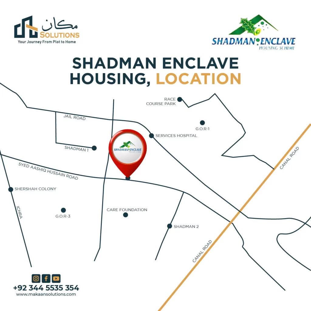 shadman enclave housing scheme location