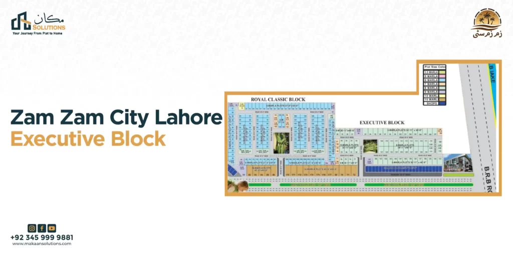 zam zam city lahore executive block map