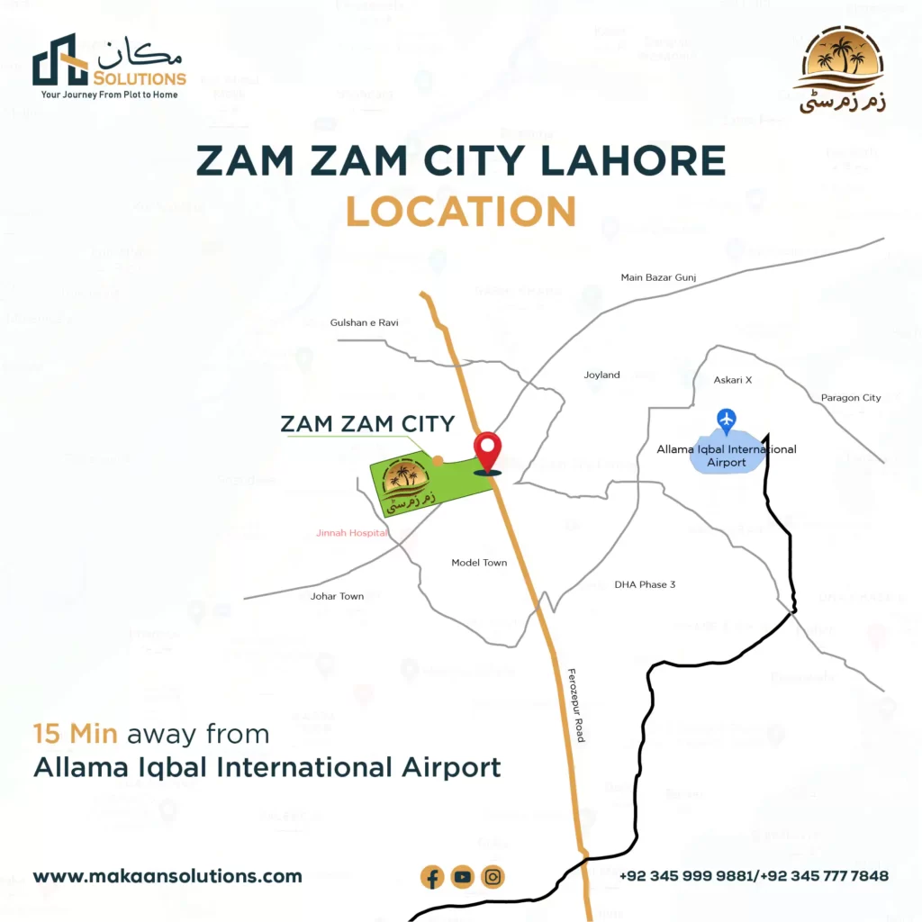 zam zam city lahore location