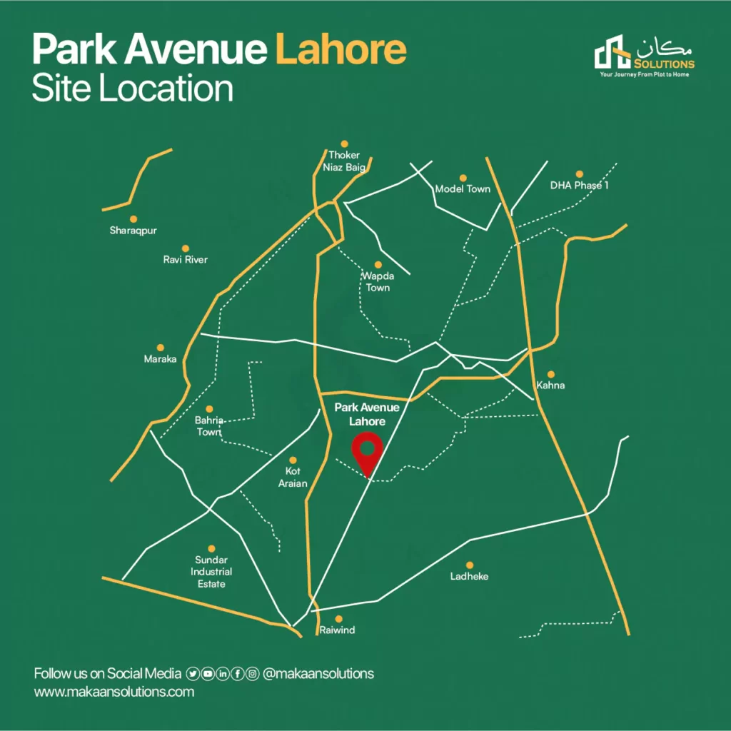 park avenue lahore location