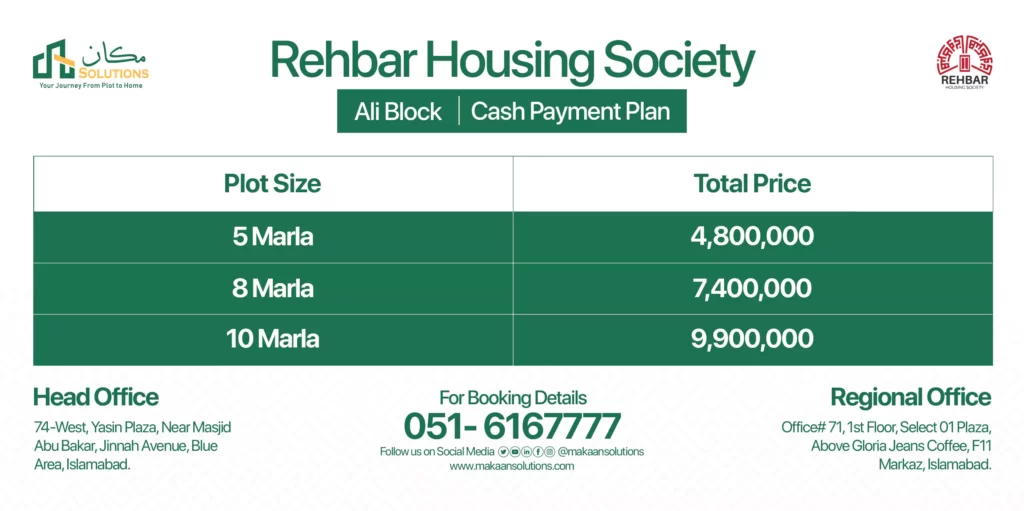 rehbar housing society payment plan