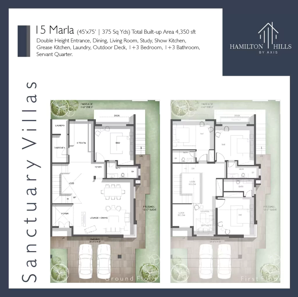 15 marla hamilton villas plot layout design