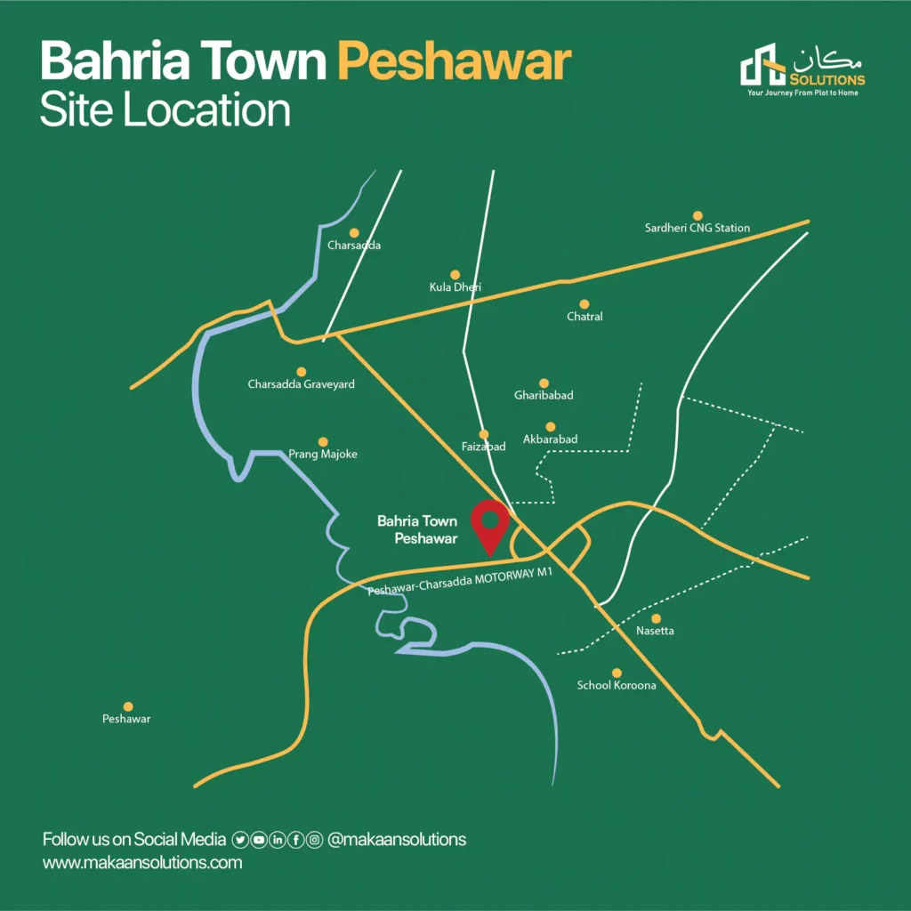 bahria town peshawar location