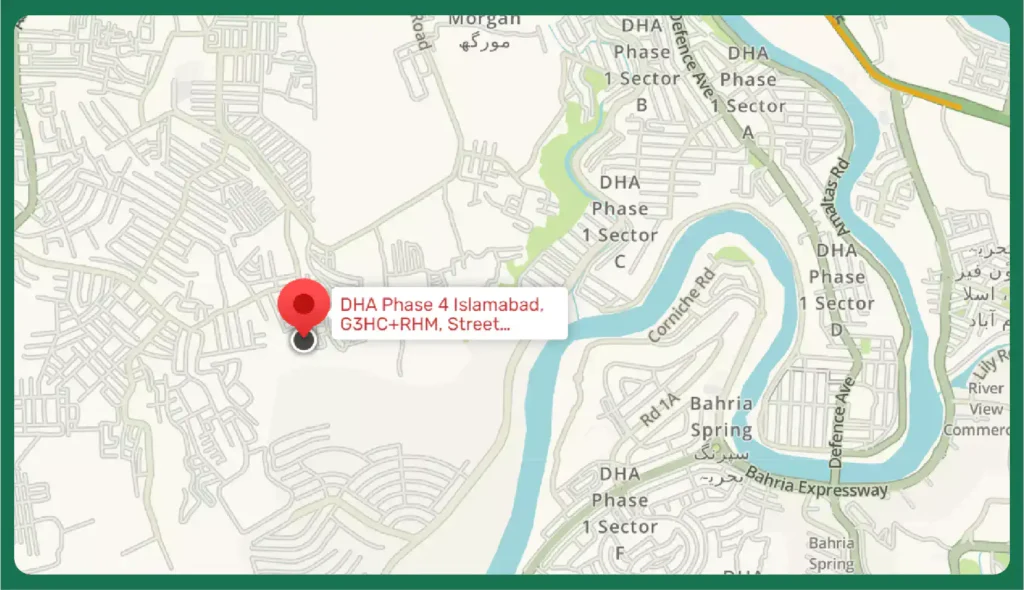 DHA Phase 4 Map