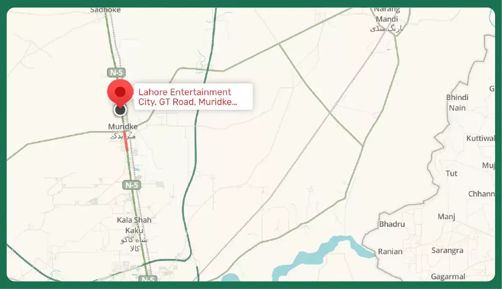 Lahore Entertainment City Map