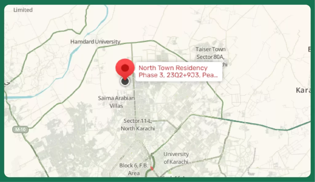 North Town Residency on Maps