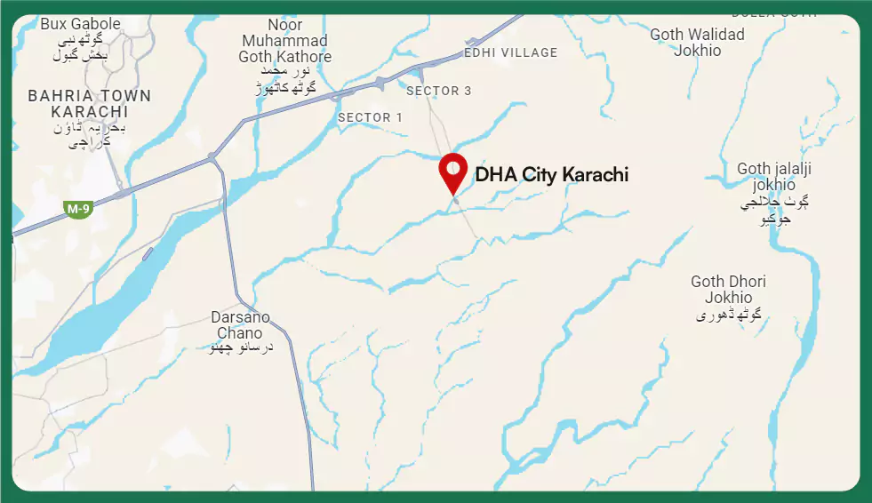 dha city karachi map