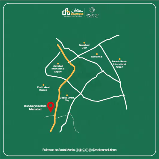 discovery gardens islamabad location