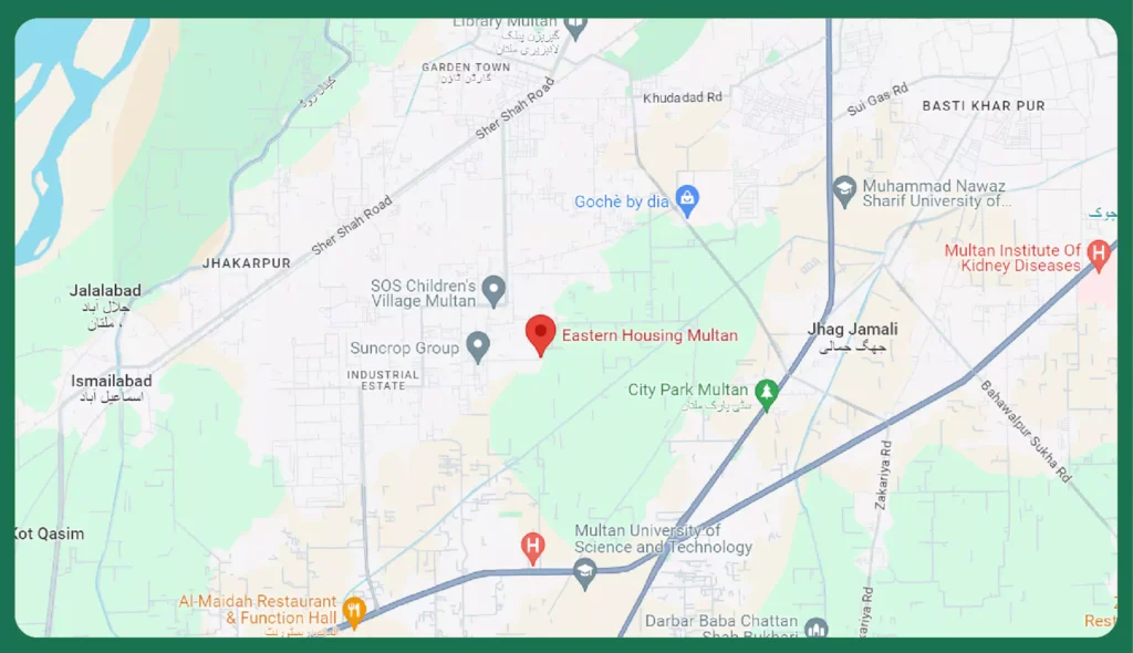 eastern housing multan map