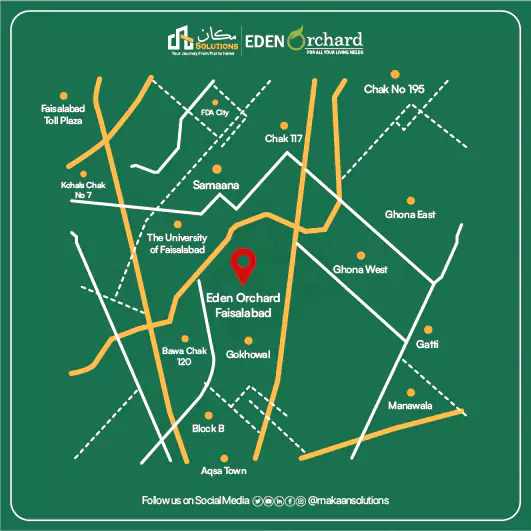 eden orchard faisalabad location