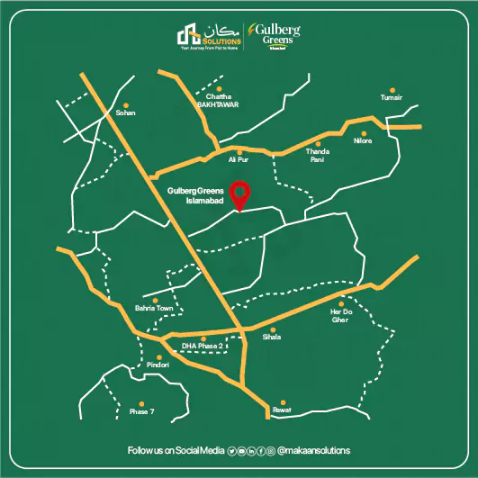 gulberg green islamabad location