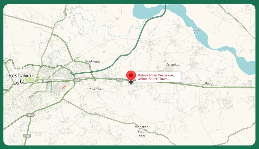 bahria town peshawar location map