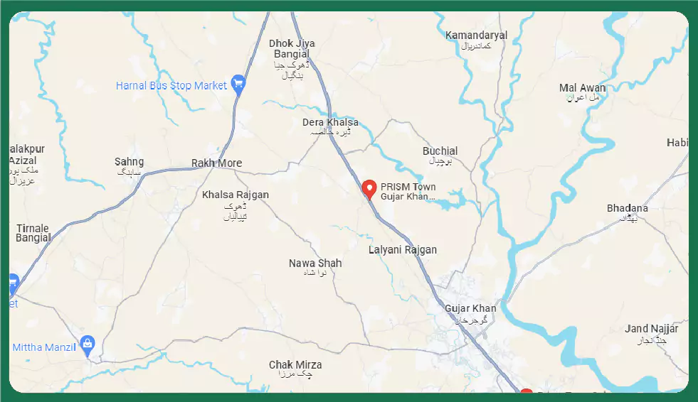 prism town gujar khan map