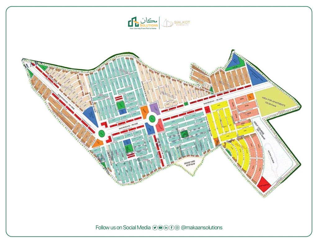 sialkot motorway city master plan